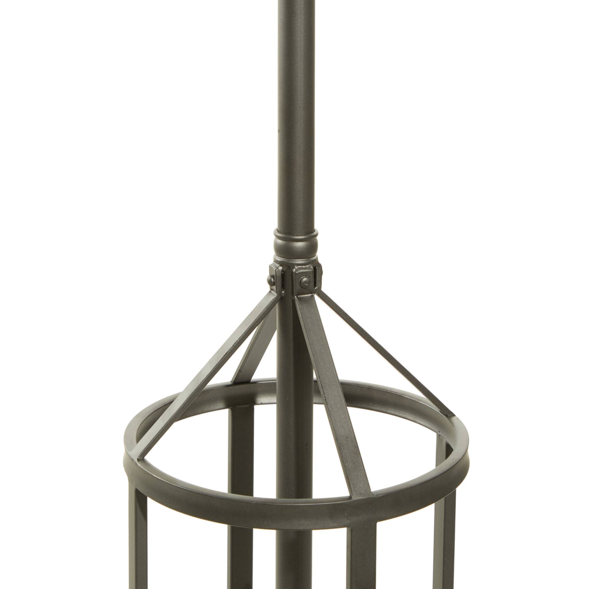 Black Metal Industrial Coat Rack, 19" x 77"